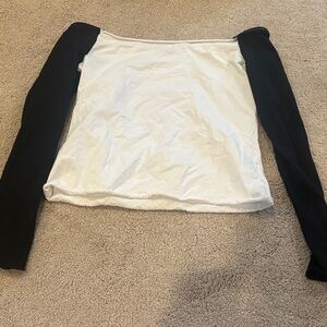 Black and White Long Sleeve Top